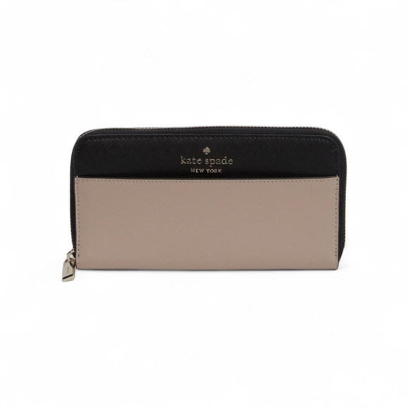 kate spade Handbags - ✨ NWT Kate Spade Staci Colorblock Large Continental Wallet - Warm Beige/Black ✨